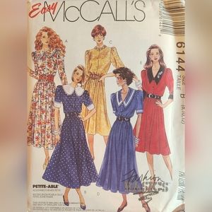 McCalls Vintage 1992 Sewing Dress Pattern uncut 6144 size 8 10 12